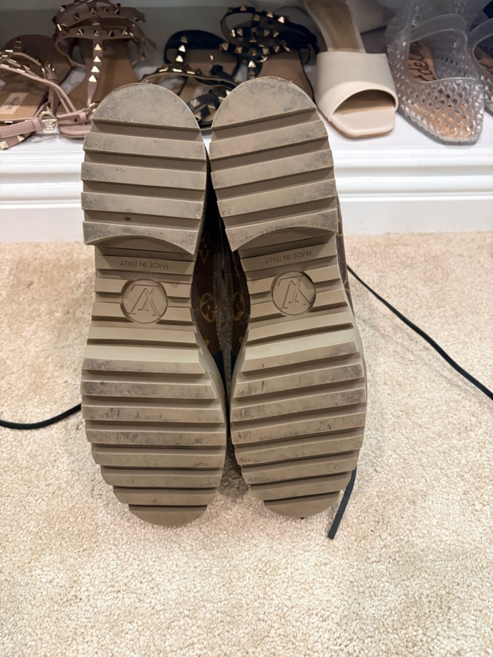 Louis Vuitton Monogram Lace-Up Combat Boots - Laureate Desert Boot - 39.5 w/ box - Picture 5 of 7